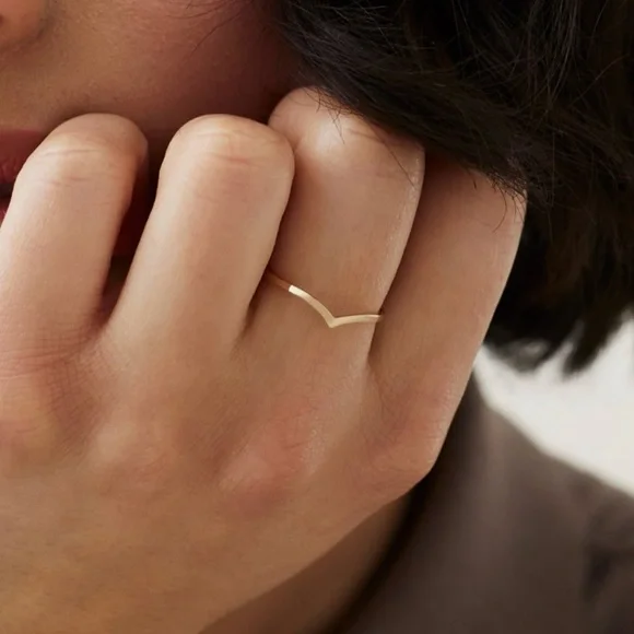 14K MEJURI GOLD WISHBONE RING - Picture 4 of 6